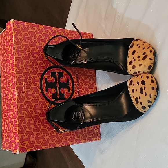 Tory Burch Shoes - Tory Burch Black Cheetah Layne Pumps Heels Women's Size 9.5 NIB
